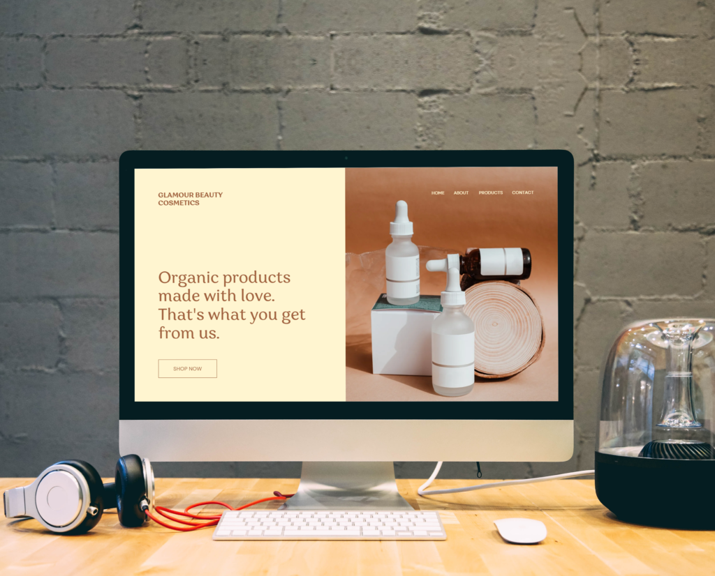 Glamour Beauty Cosmetics Website Design